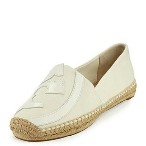 Tory Burch Lonnie Canvas Espadrilles in White 
